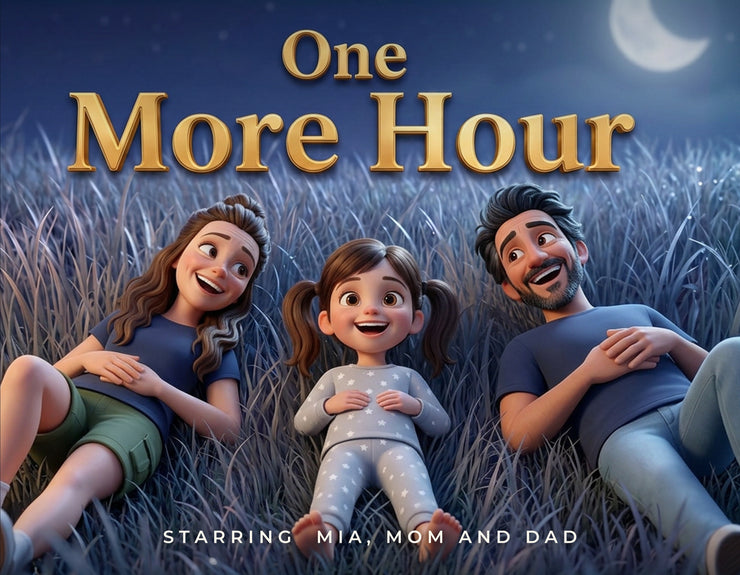One More Hour, the hardcover storybook cover