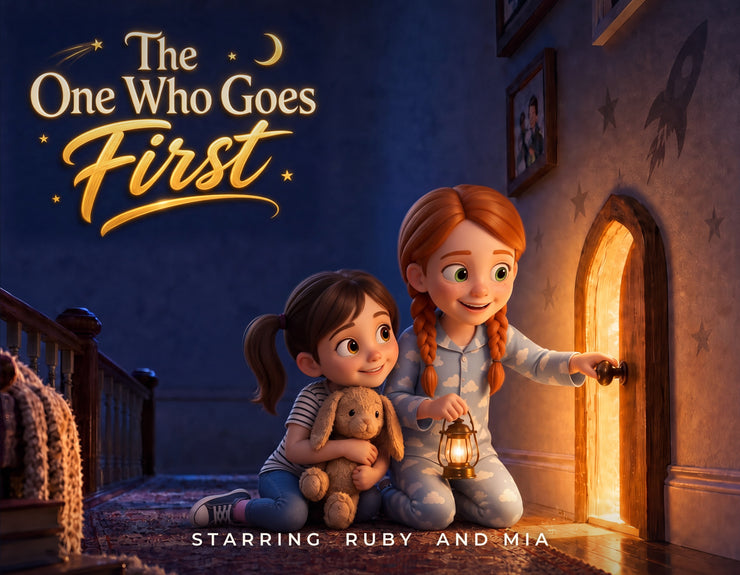 The One Who Goes First, the hardcover storybook cover